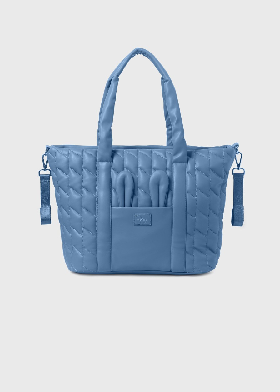 Bebe MAYORAL Bolsos De Maternidad | Bolso Acolchado Orejitas Bebe Botanic Blue